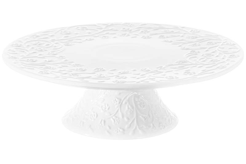 ELAN GALLERY Веточки-цветочки Блюдо 630096 д/торта 25,5х25,5х8см