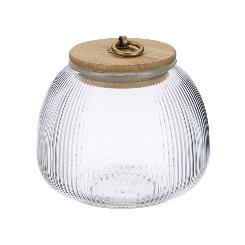 REGENT INOX Linea Lantern Банка 93-HO-LA-02-950 д/сыпучих 950мл стекло с бамбуковой крышкой 