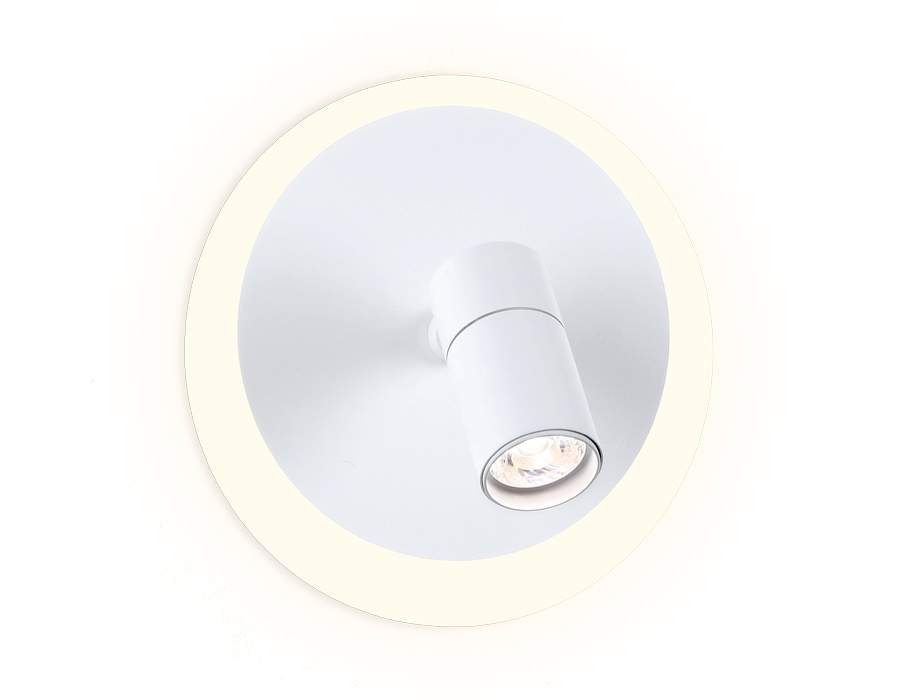 Св-к Бра MAYSUN FW260 SWH белый/песок 12W+3W D230*120 настен.с выкл.поворот. LED 4200K