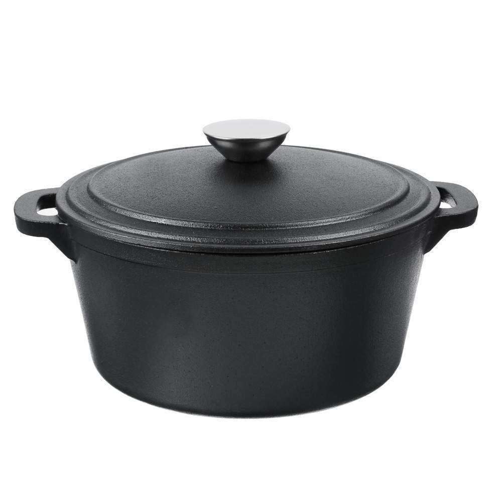 VETTA Кастрюля 808-019 3,8л d23x10м чугун с крышкой, нерж. ручка
