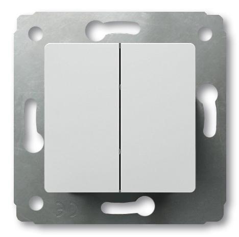 Переключатель 2 направ CARIVA 2-кл. бел. Leg773608