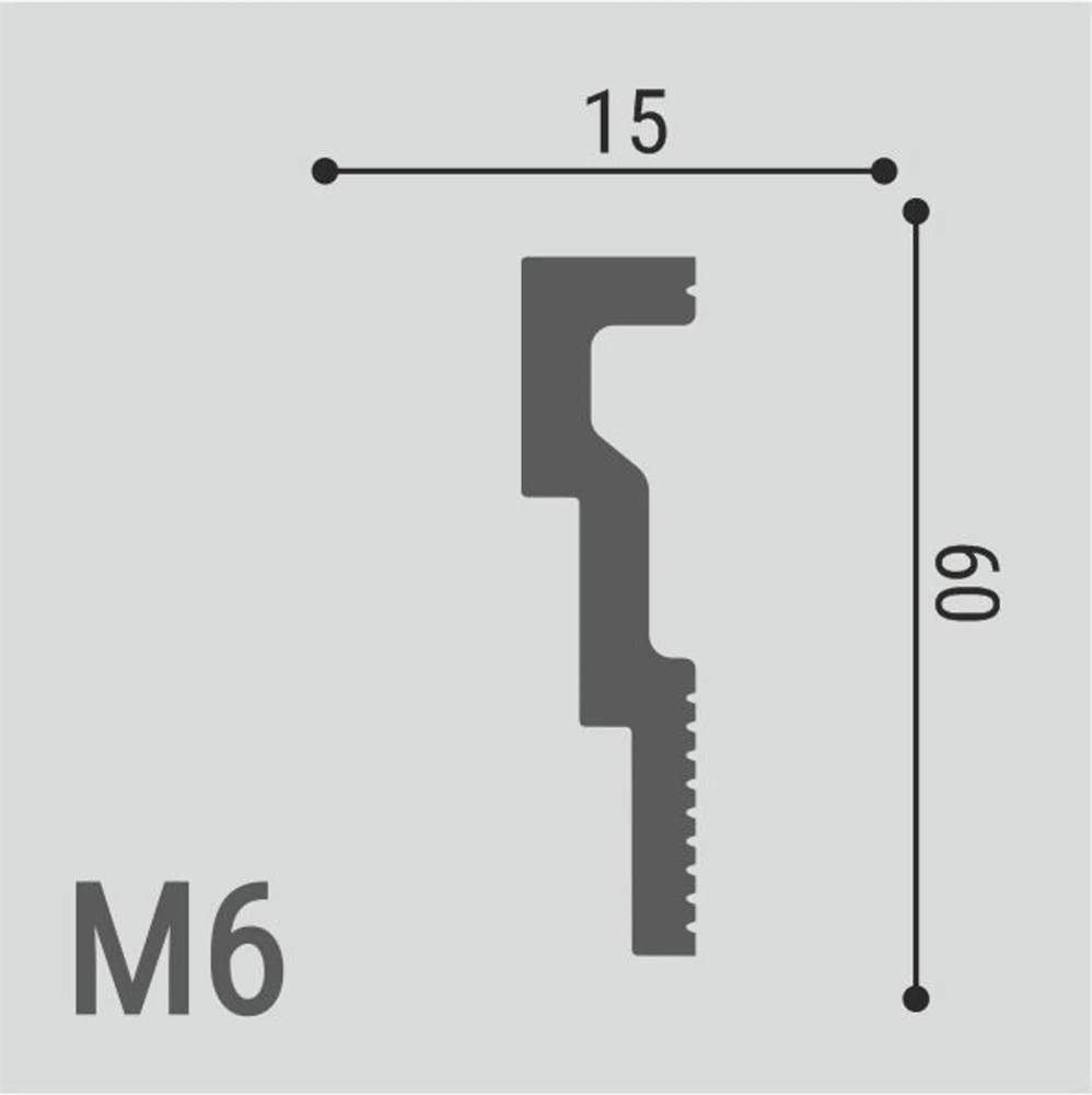 Молдинг XPS POLYMER М 6 60*15/28