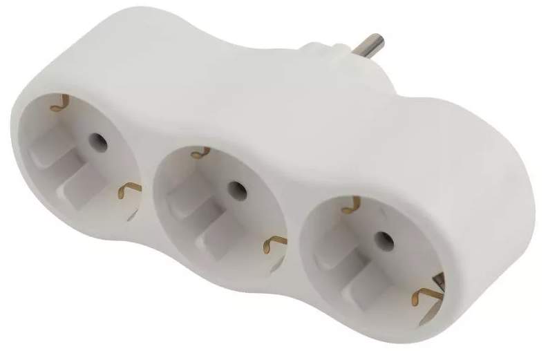 Разветвитель 3-м с зазем.16А IP20 SPx-3e-W  бел. Эра Б0053479/1598948