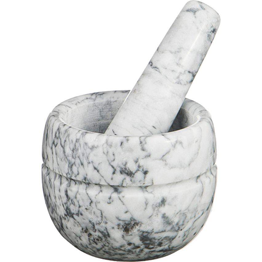AGNESS Ступка 925-107 с пестиком мрамор 9х7см 