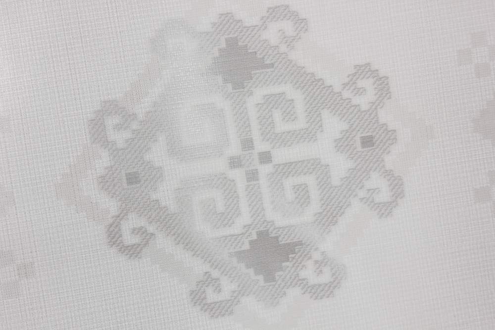 Клеенка ПВХ без основы Lola 137см белая двухслойная MW-1401S/14912