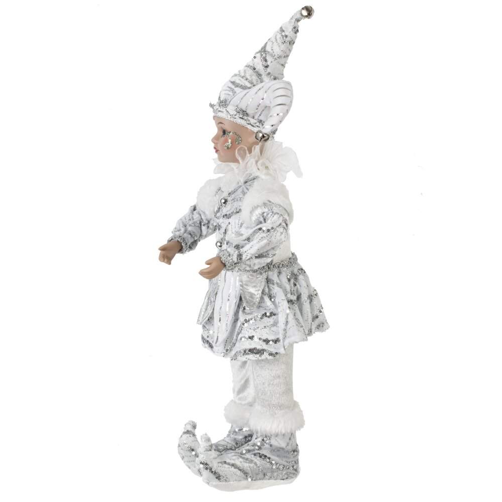 REMECO COLLECTION Игрушка набивная 822860 Клоун (музыка,движение) белый/серебро 19х12х52см 