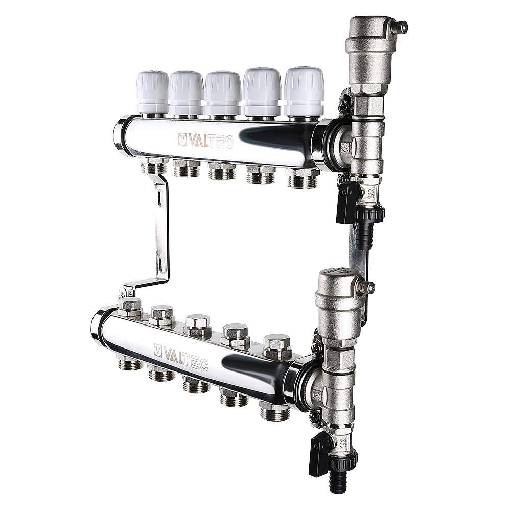 Коллекторн. группа в сборе  1"х 6 вых. нерж.  VTc.588.EMNX.0606