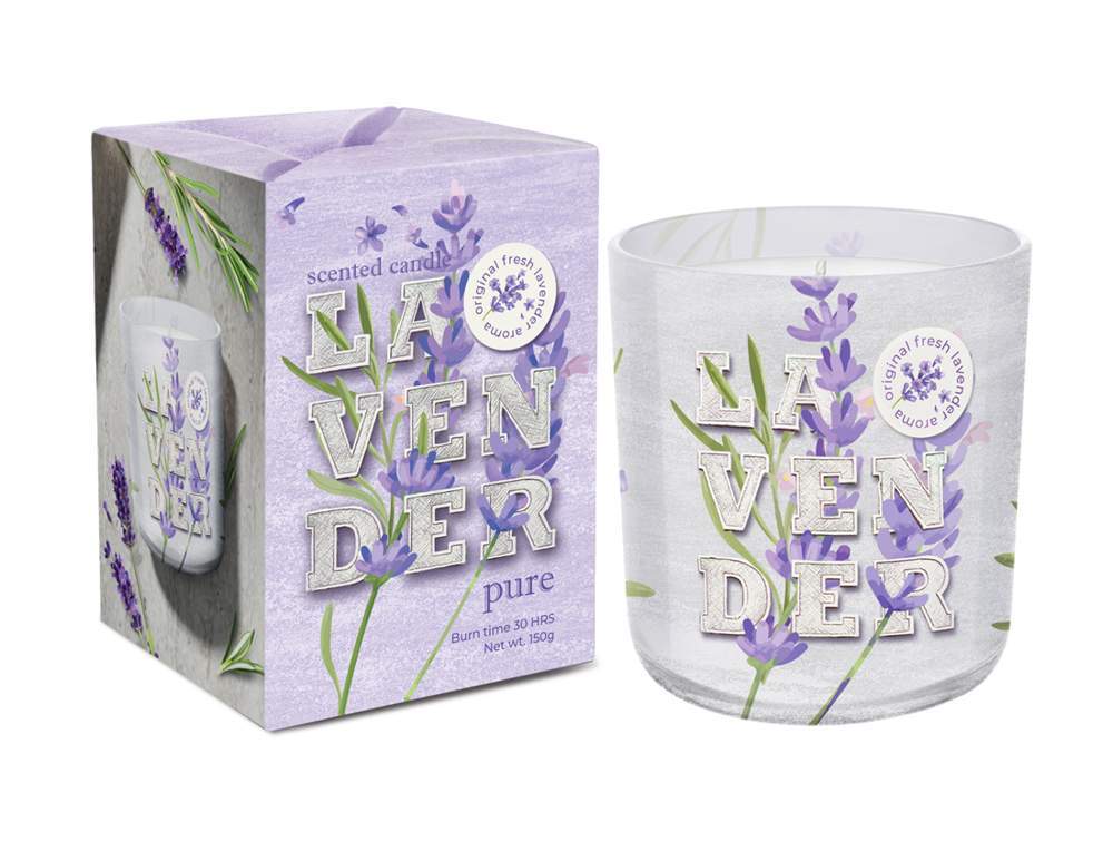 BARTEK Свеча Арома в стакане Лаванда (Lavander) 150гр