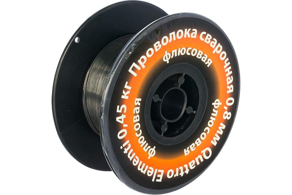 Проволока сварочная  Quattro Elementi флюс  0,8мм 0,45кг  770-384