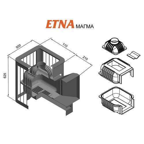 Печь банная Этна Магма 18 ДТ-4С