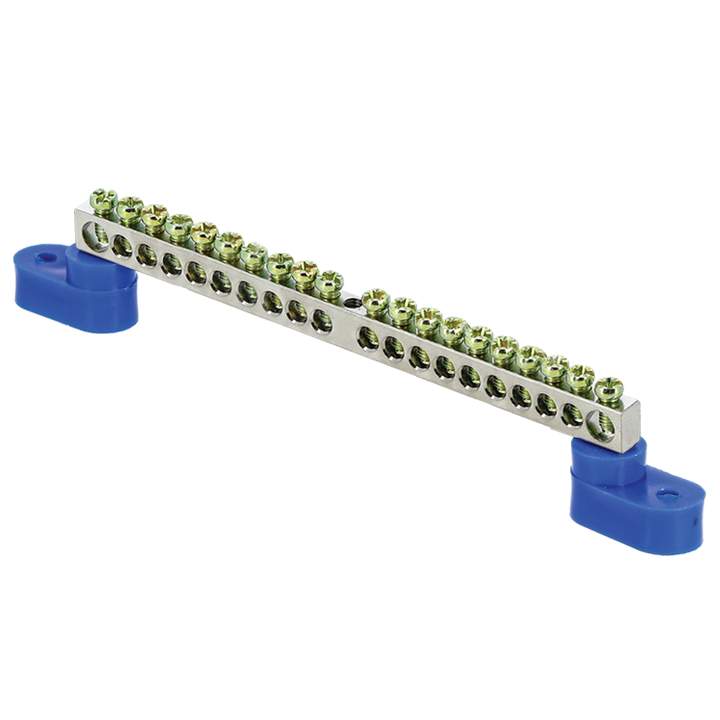 Шина нулевая N 6х9 20отвер.никель 2син.угл.изолятора PROxima EKF sn1-63-20-2