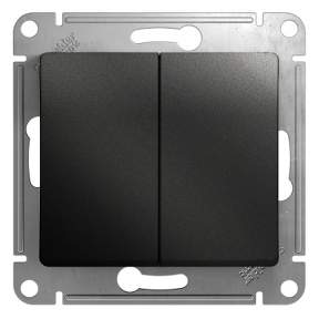 Переключатель SE Glossa  Антрацит 2-кл сх.6 10АХ  SE GSL000765