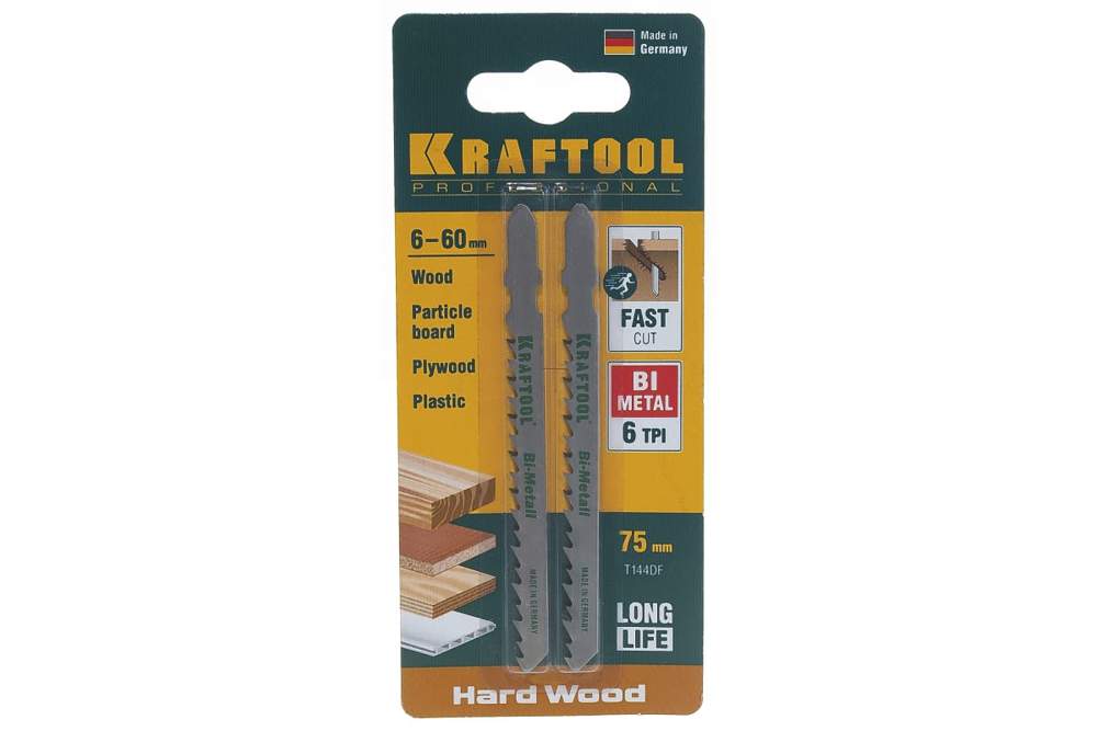 Пилки KRAFTOOL T144DF п/дереву Cr-V 2шт/уп  159520-4