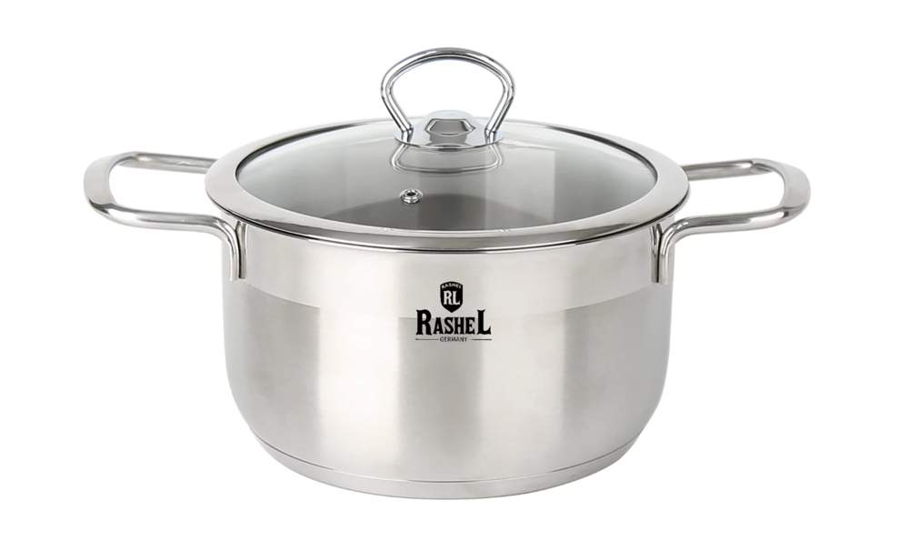 TM RASHEL Гретта Кастрюля 6л с крышкой 24х13,5см нерж.сталь 18/10 R-60