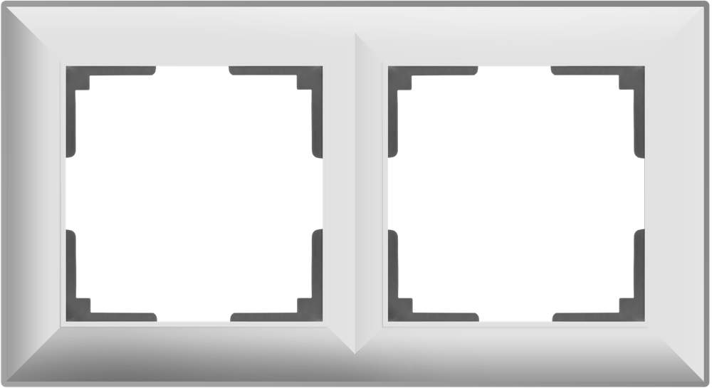 Рамка  Frame белая 2-м  WL14-02 Пластик Fiore - W0022201