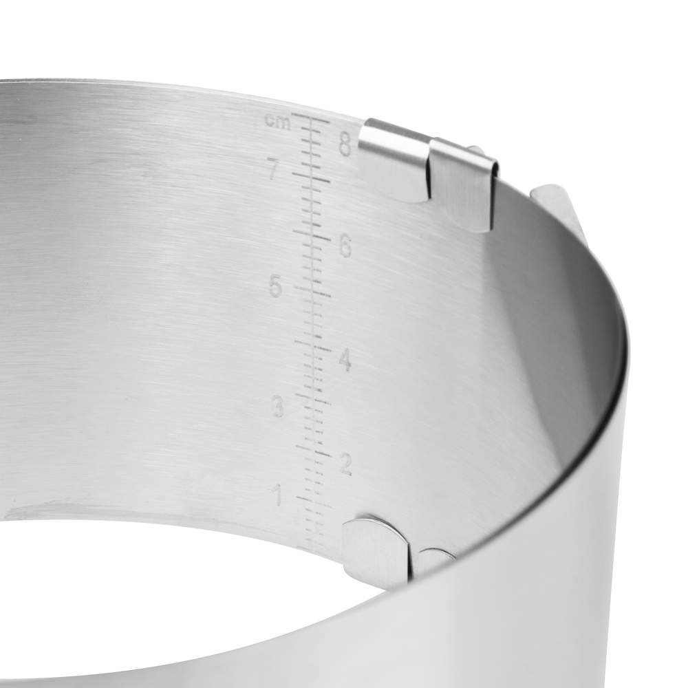 SATOSHI Форма д/выкладки/вырубки Круг раздвижной 849-209 16-30х8см нерж.сталь