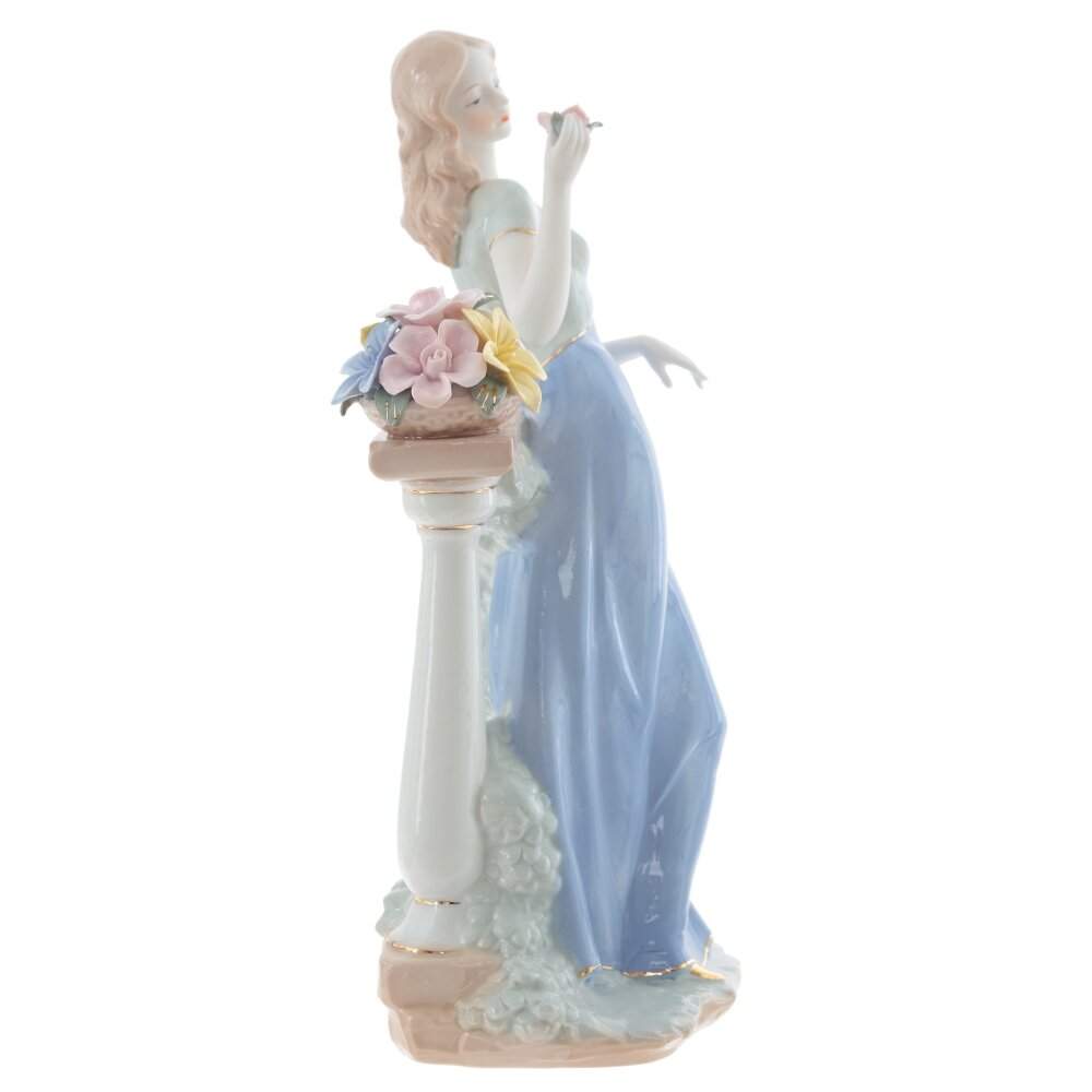 REMECO COLLECTION Статуэтка 804796 Девушка с цветком в руке фарфор 21х14х35см