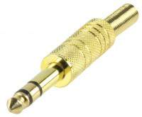 Штекер 6,3мм (стерео) Gold