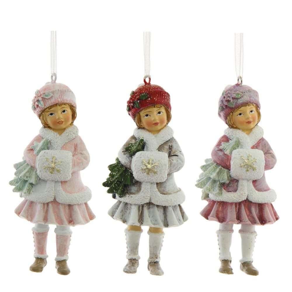 REMECO COLLECTION Украшение 752699 подвесное Девочка микс 5х3,5х11см 3 вида (полимер) 