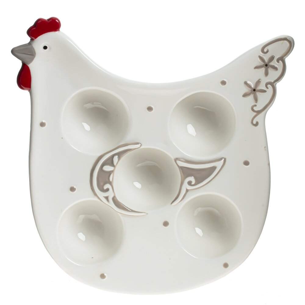 REMECO COLLECTION Тарелка 795858 Курочка д/яиц L18 W20 H3см керамика