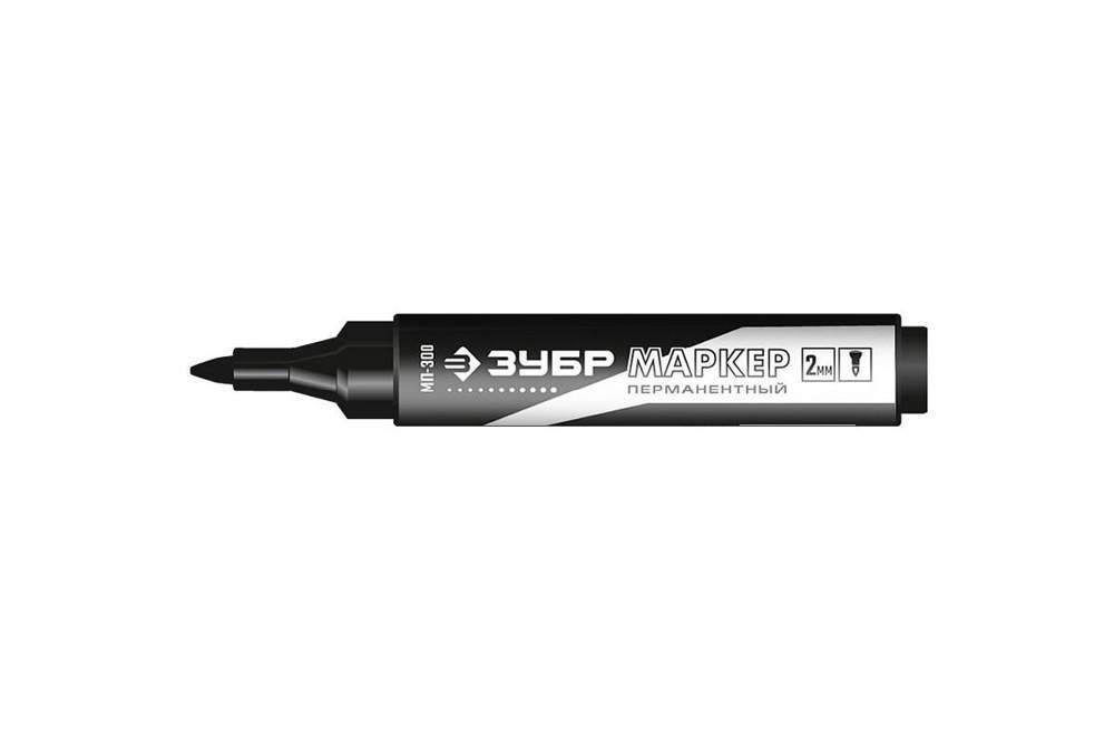 Маркер Зубр МП-300  черный  2мм   06322-2