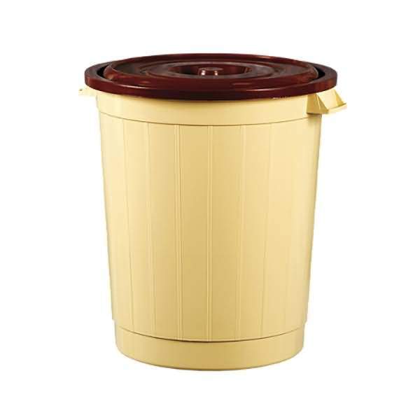 ЭЛЬФПЛАСТ Бак хозяйственный 011 80л с крышкой бежевый 495х565мм 