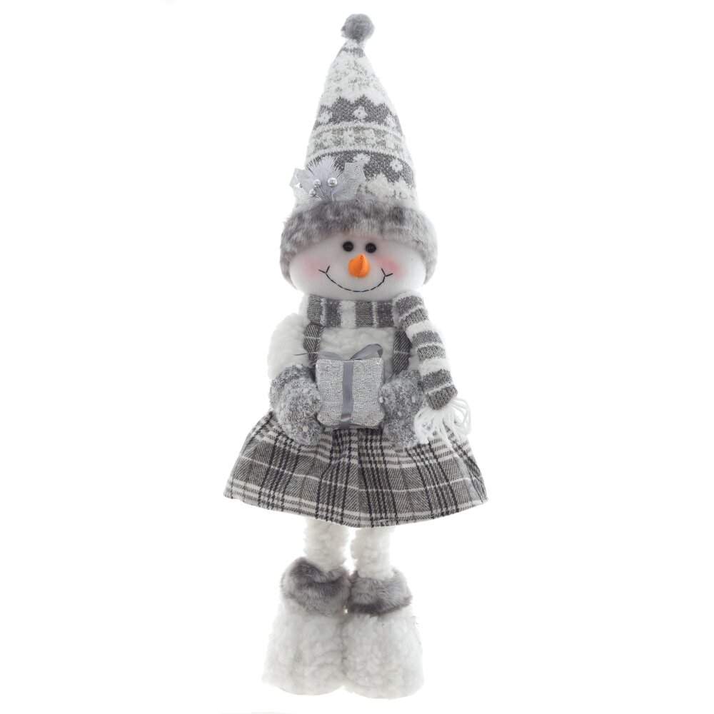 REMECO COLLECTION Игрушка набивная 821862 Снеговик белый/серый 18х13х43/73см 2 вида