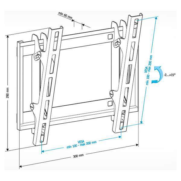 Кронштейн HOLDER  LCD-T2609 черный  22-47"