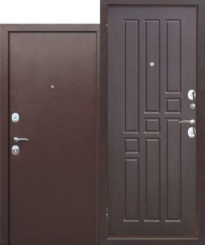 Дверь металлическая Гарда  8мм  Венге /внутреннее открывание/  960 R