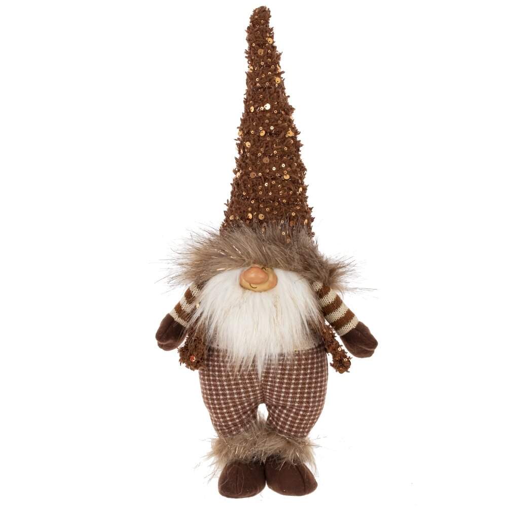 REMECO COLLECTION Игрушка набивная 821943 Гном коричневый/золото 22х11х47см 2 вида