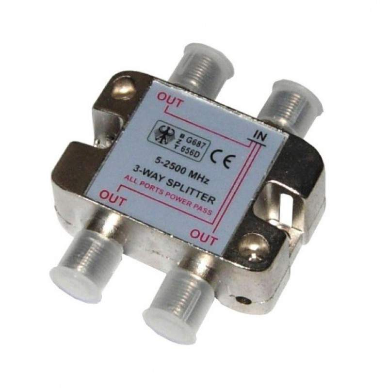 Делитель ТВ "краб"х3под F разъем   Rexant 05-6202  217903