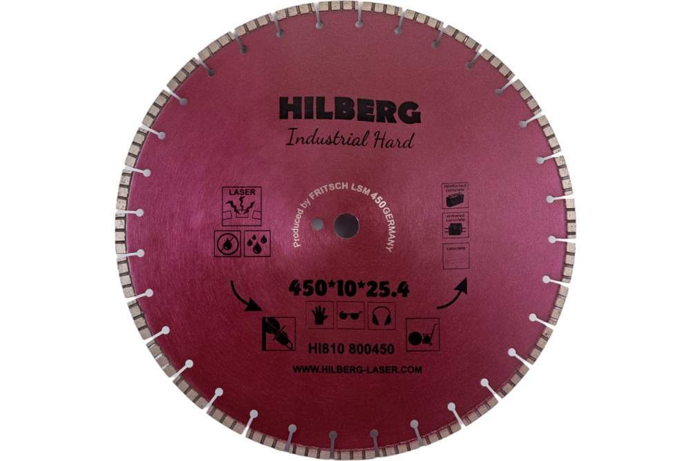 Диск алм. 450х25,4/10мм  отрезной Turbo Segment Industrial Hard  HI810