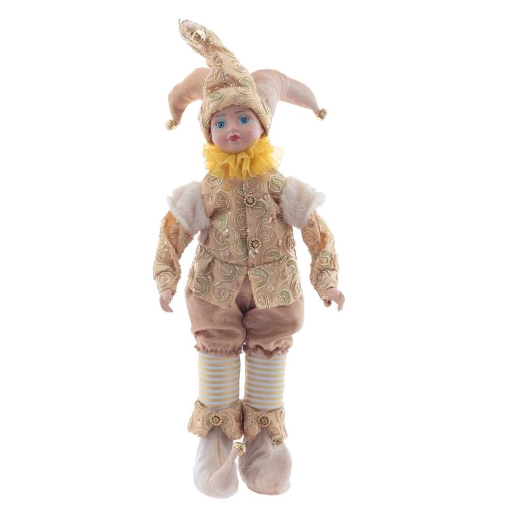 REMECO COLLECTION Игрушка набивная 776015 Клоун (музыка,движение) беж/золото 16х14х50см 