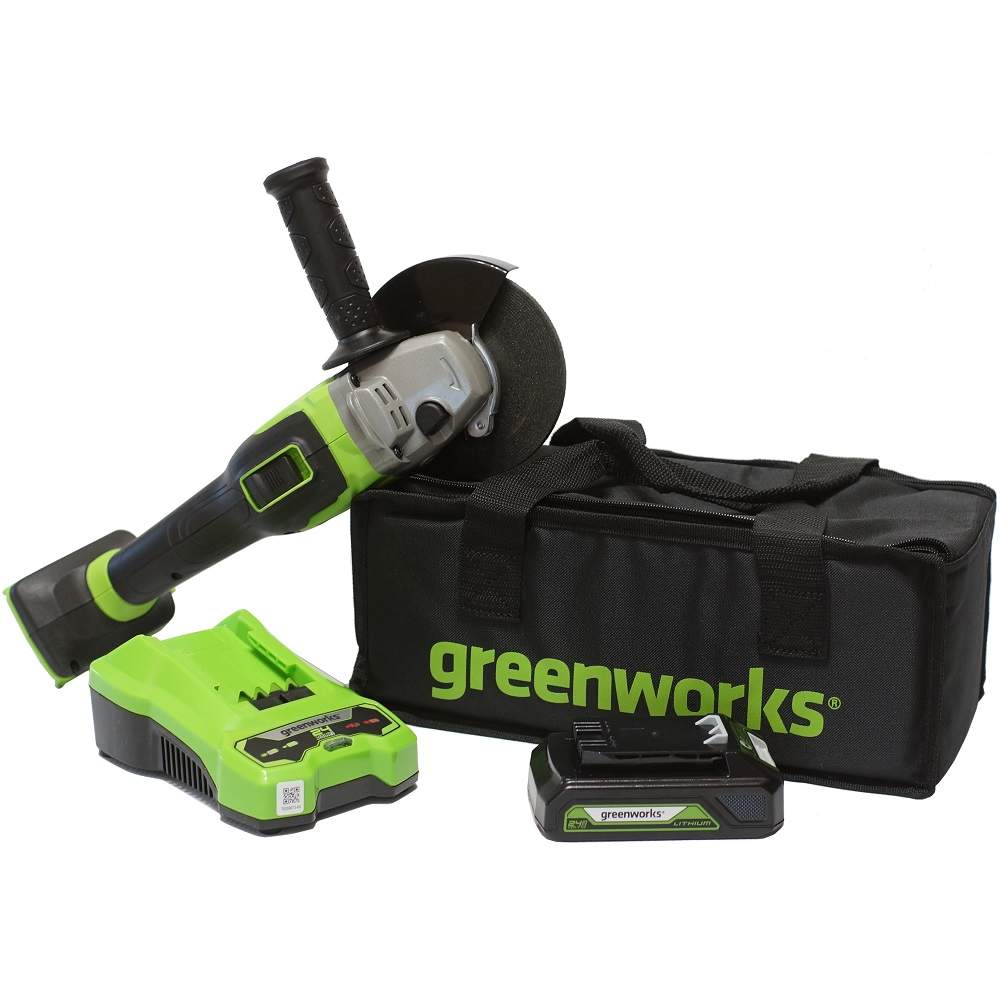 УШМ  Greenworks G24AG  24 V АКБ и з/у в сумке  3200207UA
