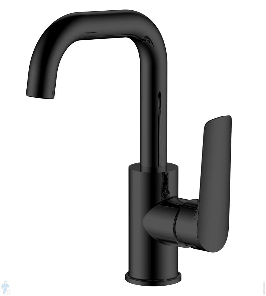 Смеситель Lagos Black д/раковины  поворотный LG26MB