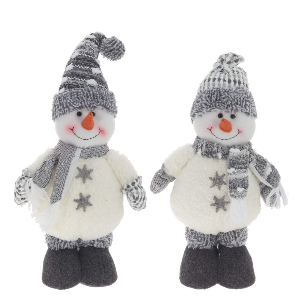 REMECO COLLECTION Игрушка набивная 752018 Снеговик белый/серый 23х11х40см 2 вида  