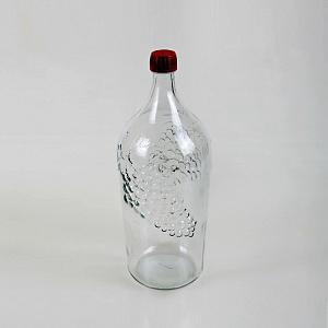 Бутылка Винная 2л Лоза прозрачная с крышкой /38 (9)