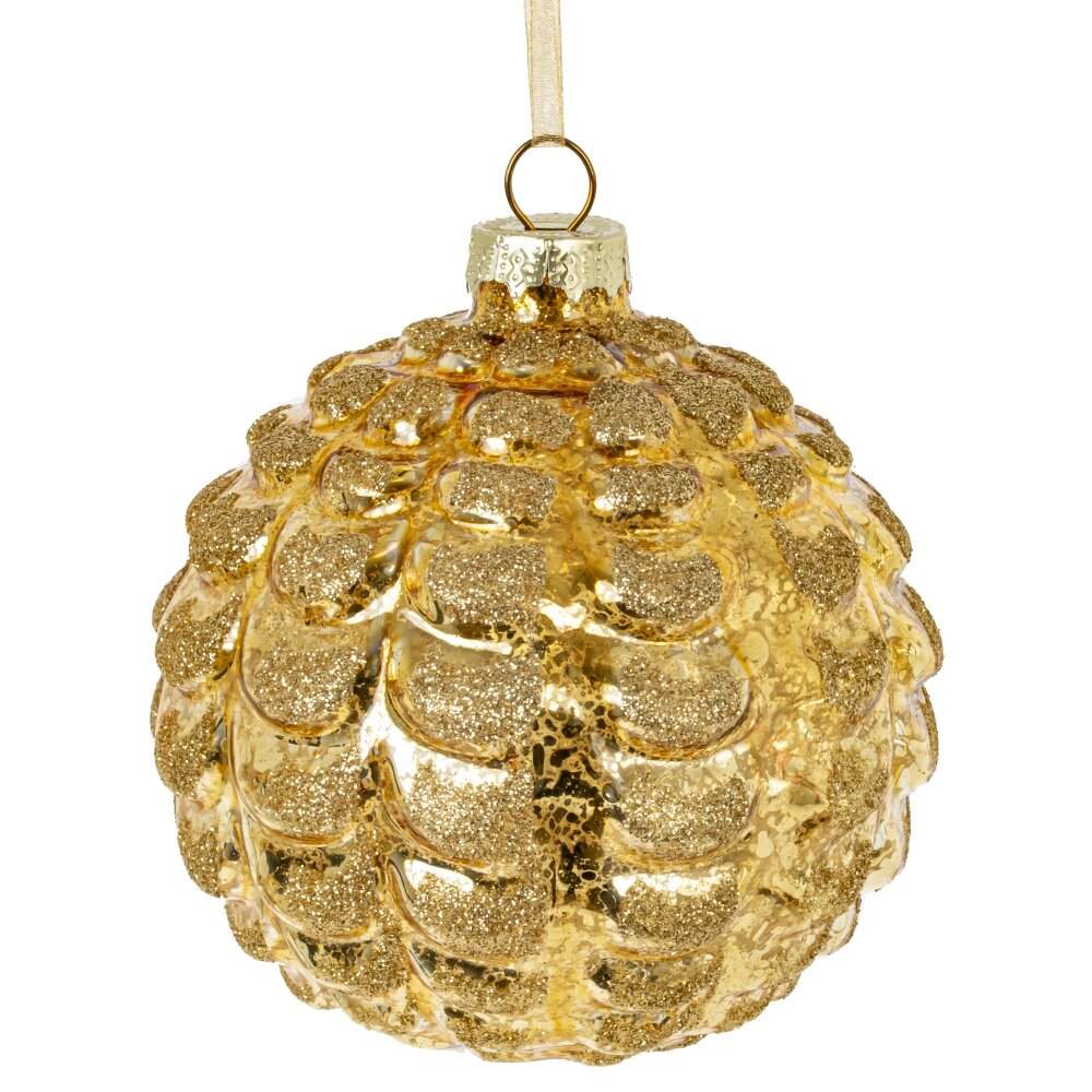 REMECO COLLECTION Игрушка елочная Шар 743625 Золотой бриз стекло 10см