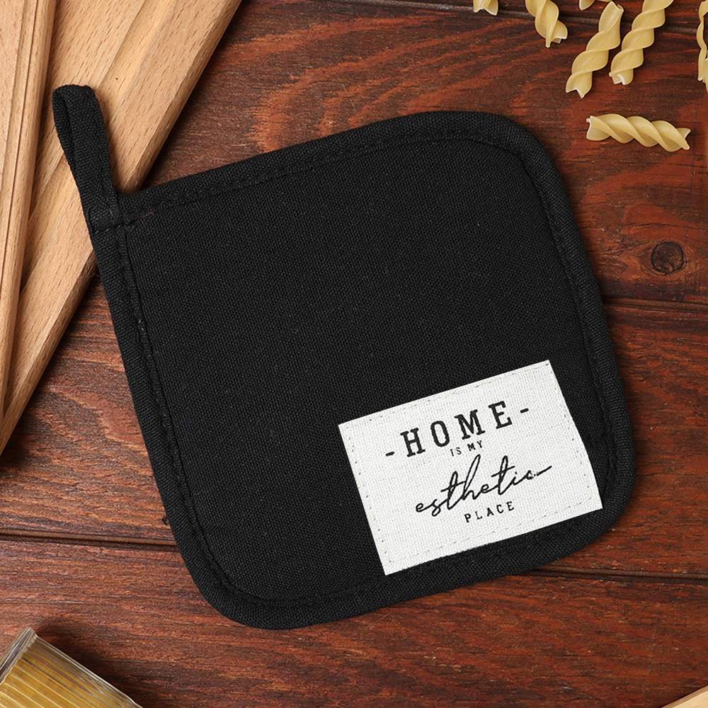 ЭТЕЛЬ Home Прихватка 16х16см черный 50% хлопок,50% лен 10068899