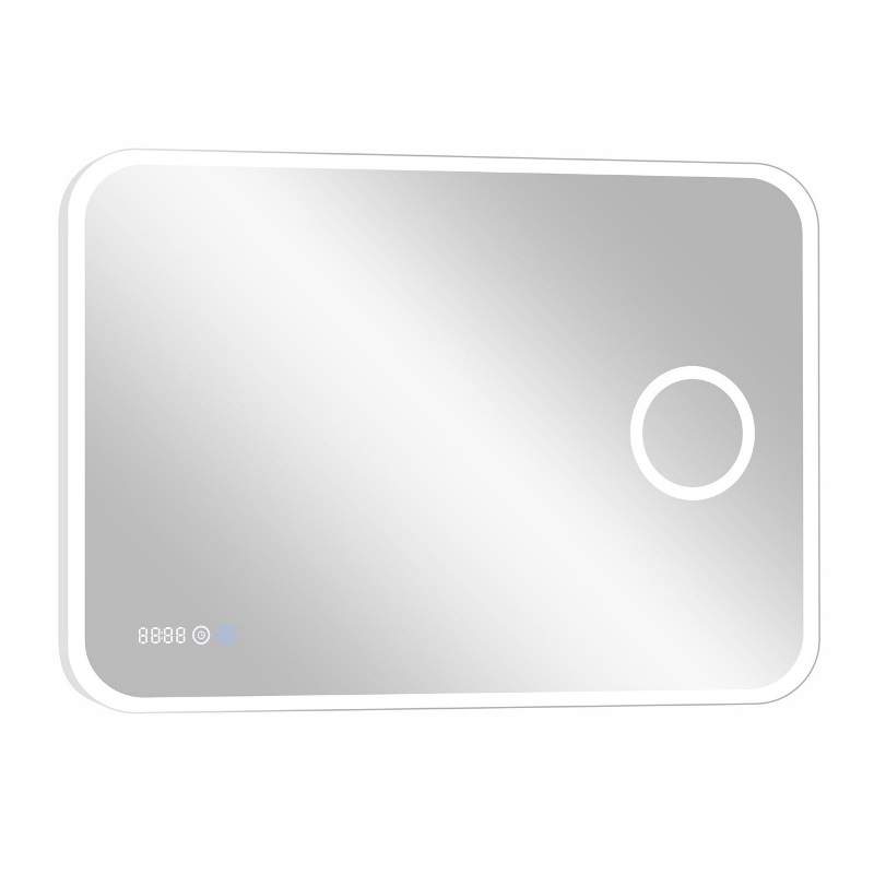 Зеркало 100*70  св. сенс часы линза Bliss Led   ЗЛП256