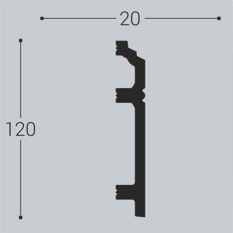 Плинтус XPS BD П 12 (120*20)/10