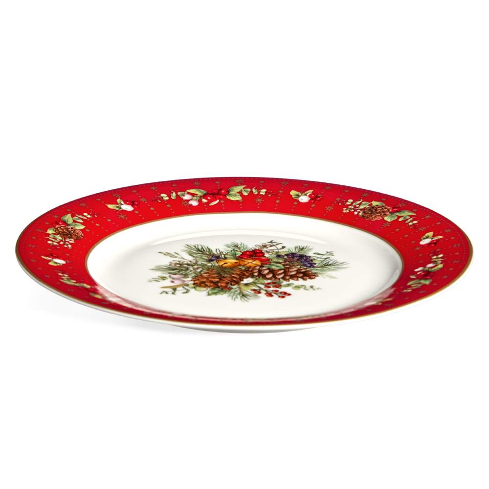 LEFARD Celebration Тарелка 85-1928-1 закусочная 20,5см красный борт
