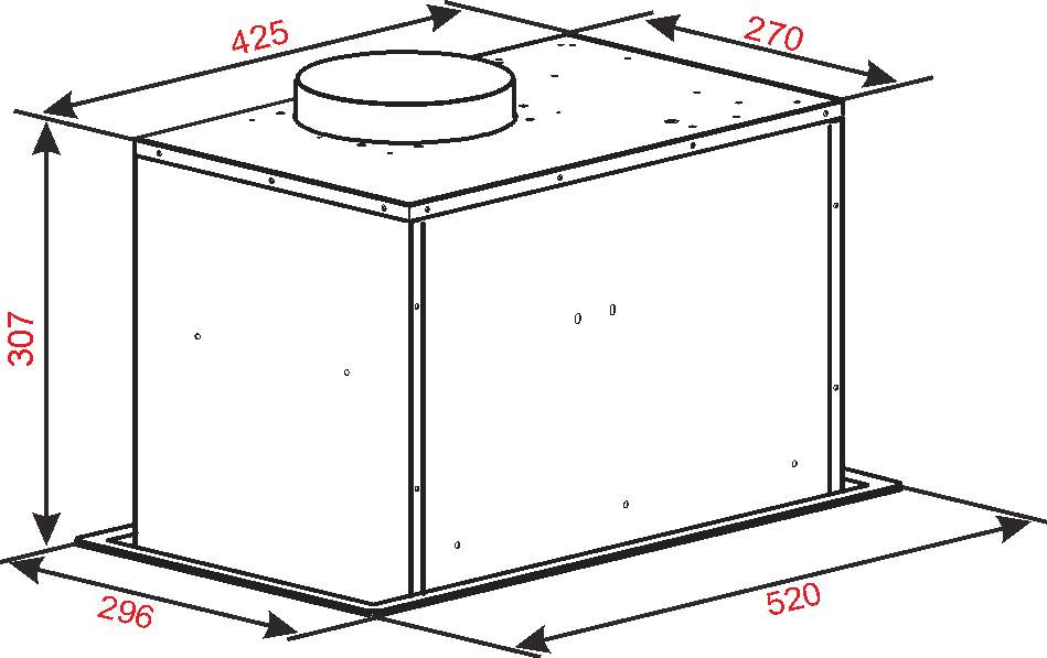 Кухонный воздухоочиститель ATL 1003 TC 52 см white 1030м3/ч D 150мм