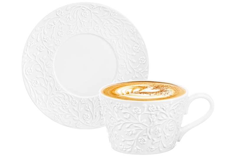 ELAN GALLERY Веточки-цветочки Набор чайный 630087 2пр/1перс 360мл 