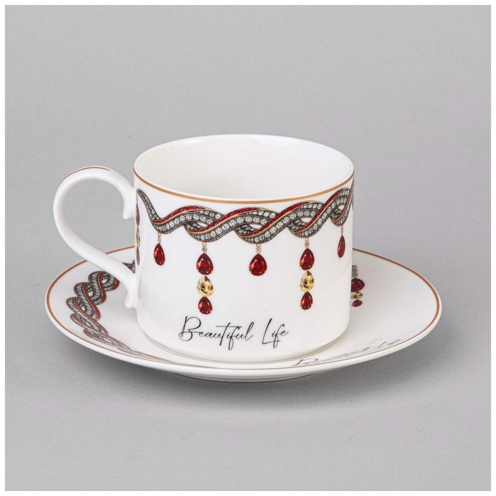 LEFARD Beautiful Life Набор чайный 590-567 2пр/1перс 300мл фарфор 