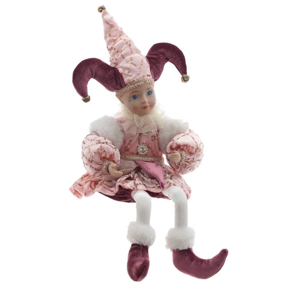 REMECO COLLECTION Игрушка набивная 822870 Клоун (музыка,движение) розовый/золото 19х12х30/50см 