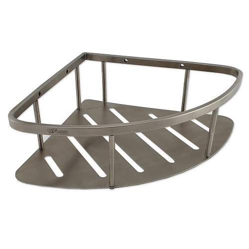 Полочка GFmark 80362  22см одинарная угловая овальная нерж/ст