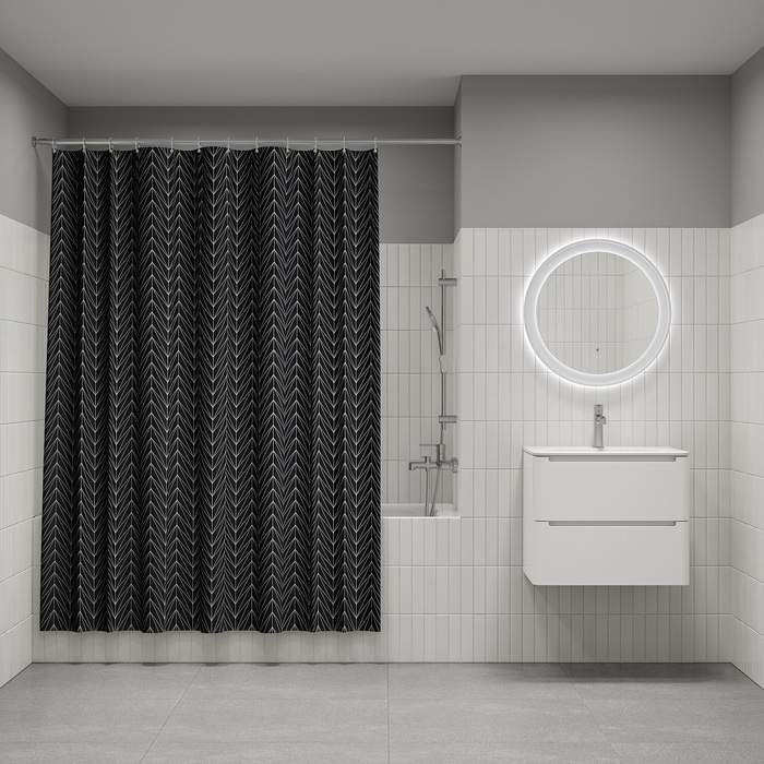 Штора д/ванной IDDIS 200*180см  полиэст. BB05P18i11