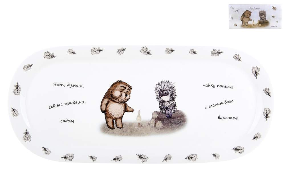 КОРАЛЛ Ежик в тумане Блюдо овальное 33х15см 185491/NB209OV14