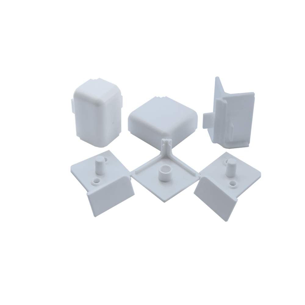 Комплект заглушек  для прямоуг. плинтуса ( Квадро) белый